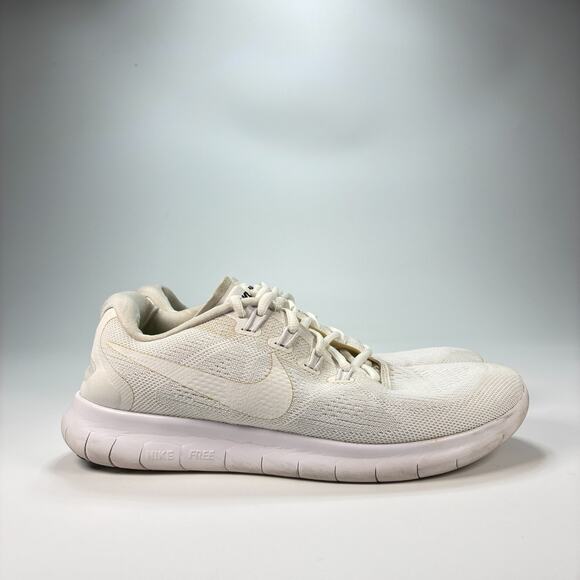 Nike Free RN 2017 White Running Shoes Lightweight 880840-100 Women's Size 8 - Picture 1 of 10